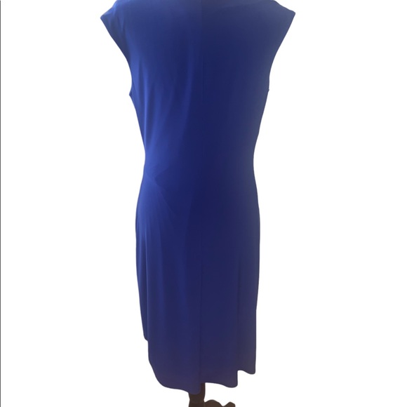 Ralph Lauren dress . Cobalt , Royal blue . 95% polyester. Ruched , size 12 - Picture 7 of 8